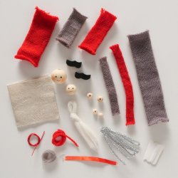 DIY Hobbyst Kaida Nisser Bold, Stof, Snor, Garn Beige, Rd