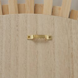 Rundt Spejl Bambus Stave Dark Wash : 75 cm. 