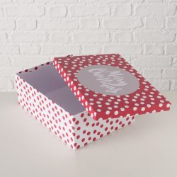 sker m/prikker Rd/Hvid Papir/Pap - Flere Strrelser