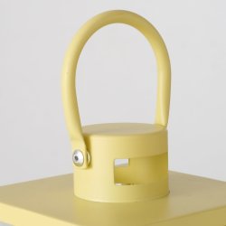 Lanterne gul Jernpulverlakeret lille: 11x17,5 cm/ stor: 14x23,5 cm