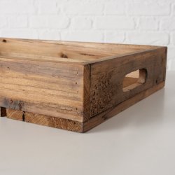 Serveringsbakke m/hndtag Fyr tr - 2 Strrelser