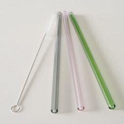 My Cozy House - 6 stk. Glassuger�r m/renser L: 20 cm. Gr�n. Gr� &amp; Lyser�d