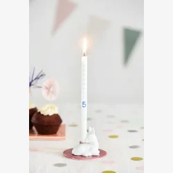 Dottir - Sweet Stories Bambi lysestage t/kertelys, Gammel Rosa