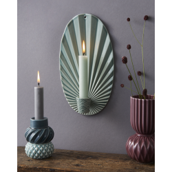 Dottir - PIPANELLA WAVES CANDLE SCONCE PEACOCK