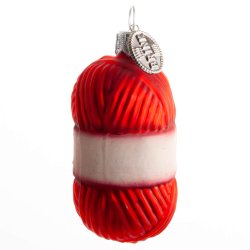 Brink Nordic - Juletrs Ophng Julekugle Garn Rd 6cm. Glas