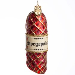 Brink Nordic - Juletrs Ophng Glaskugle Dansk Snderjysk Salami m/tekst "Snderjysk Spegeplse" 9cm