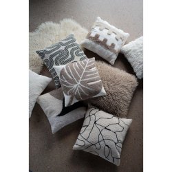 FONDACO - Pudebetrk Imiteret Tibetansk Freskind 48 x 48cm. Brun