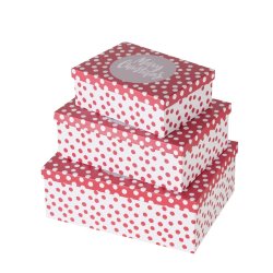 sker m/prikker Rd/Hvid Papir/Pap - Flere Strrelser