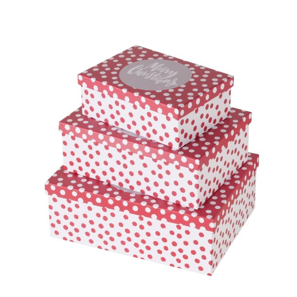 sker m/prikker Rd/Hvid Papir/Pap - Flere Strrelser