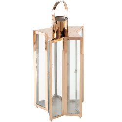 Lanterne Stjerne Rosegold H: 41,5 : 22 cm. 