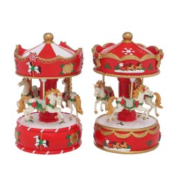 Jule Spilledse Polyresin LED H: 17 D: 10 cm Beige, Grn, Rd, Hvid Leveres Assorteret