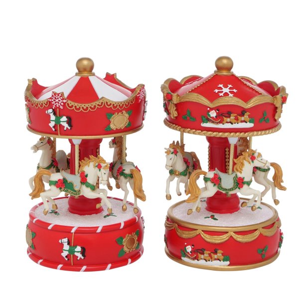 Jule Spilledse Polyresin LED H: 17 D: 10 cm Beige, Grn, Rd, Hvid Leveres Assorteret