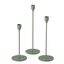Lysestage St m/3 stk. H: 23-33 cm D: 10 cm Metal/Jern Grn