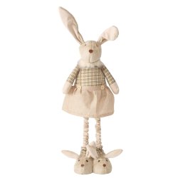 Kanin figur pige brun Jern, beton, polyester D:30 B:25 H:110 cm