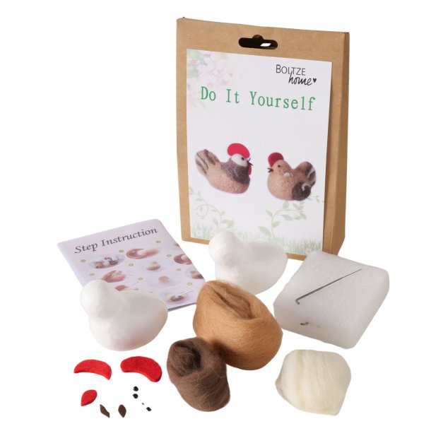 DIY Hobbys�t H�ne Brun Jern, polystyrenskum, uld 15x5x22 cm