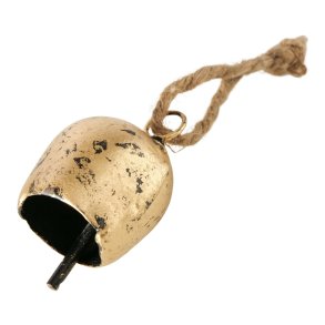 Jule Bjlde m/jute snor - Antik Guld H: 6 cm. 