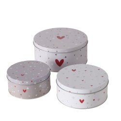 Kagedse m/Hjerter &amp; Stjerner Gr, Lysegr eller Hvid - Flere Strrelser