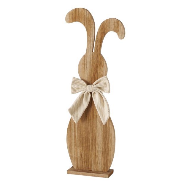 kanin tr�figur med sl�jfe brun Slash fyr, MDF, polyester D:22 B:6 H:61 cm