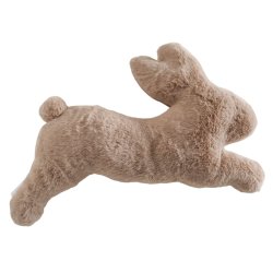 Kanin formet pude plys beige polyester L:47 B:39 H:10 cm