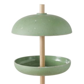 Rundt Fuglefoderhus P Pind H: 102 D: 21 cm. Plast/Bambus/Tr Grn