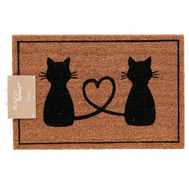 Drmtte m/Katte 60x40cm. Kokos Fibre/PVC