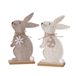 Kanin figur Hvid/Brun MDF, krydsfiner, polyester D:13 B:5,5 H:22cm