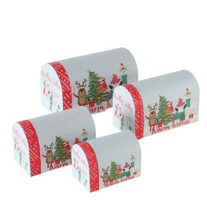 sker m/julemotiv Rd/Turkis Pap/Papir Flere Strrelser