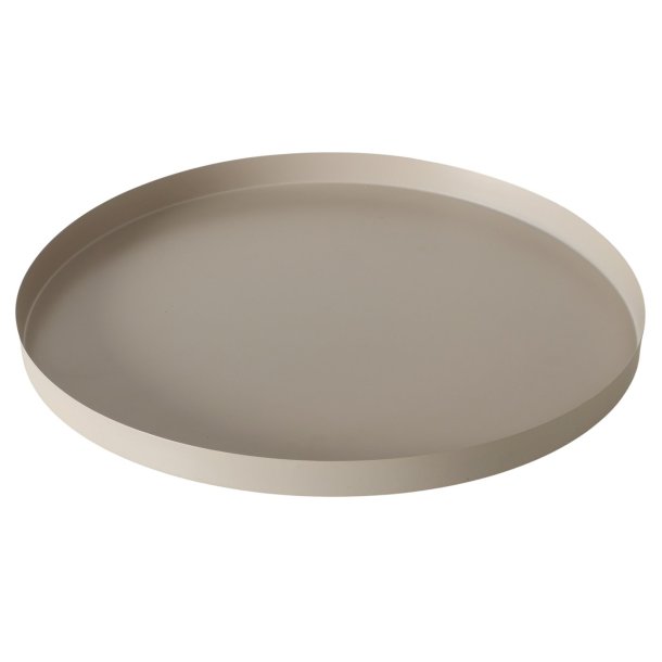 Rund Metal Bakke pulver lakeret Sand : 51 cm. 