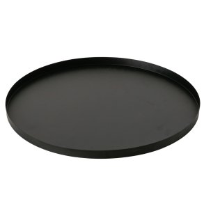 Rund Metal Bakke pulver lakeret Sort : 51 cm. 