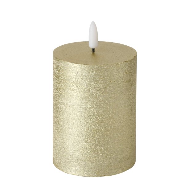 LED Batteri "Stearinlys" Guld H: 10 : 7,5 cm. 