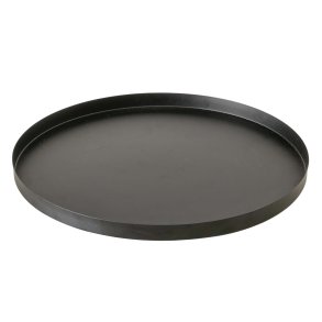 Rund Metal Bakke pulver lakeret Sort : 40 cm. 