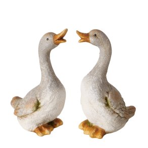 G�sefigur i keramik gr� (leveres assorteret) L:10,8 B:7,5 H:16,5