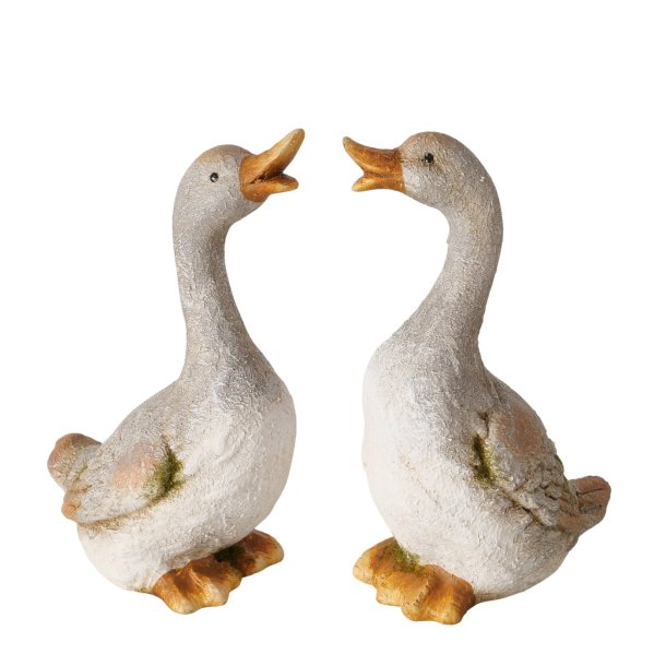 G�sefigur i keramik gr� (leveres assorteret) L:10,8 B:7,5 H:16,5