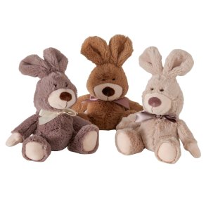 Kanin Krammedyr m/sljfe H: 24 cm. - Flere Farver