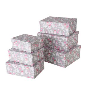 sker m/Ho Ho Ho Grn/Hvid Papir/Pap - Flere Strrelser