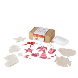 DIY Hobbyst Mathea Julepynt Stof, Snor, Snor / :5 stk., Garn Beige, Rd