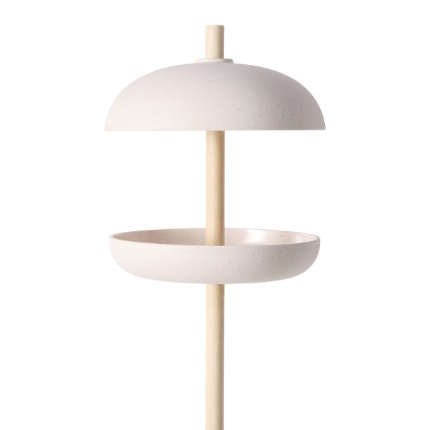 Rundt Fuglefoderhus P Pind H: 102 D: 21 cm. Plast/Bambus/Tr Hvid