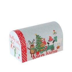 sker m/julemotiv Rd/Turkis Pap/Papir Flere Strrelser