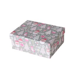 sker m/Ho Ho Ho Grn/Hvid Papir/Pap - Flere Strrelser