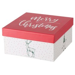 sker m/julemotiv Rd/Hvid Papir/Pap - Flere Strrelser