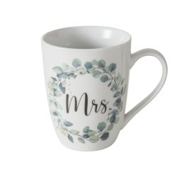 Bryllupsgave S�t m/tekst Mr &amp; Mrs Porcel�n 330ml S�t.