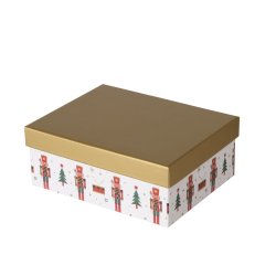 sker m/Nddeknkker motiv Guld/Hvid Papir/Pap - Flere Strrelser