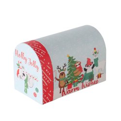 sker m/julemotiv Rd/Turkis Pap/Papir Flere Strrelser