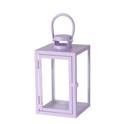 Lanterne lilla Jernpulverlakeret Lille: 11x17,5 cm/Stor: 14x23,5 cm