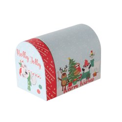 sker m/julemotiv Rd/Turkis Pap/Papir Flere Strrelser