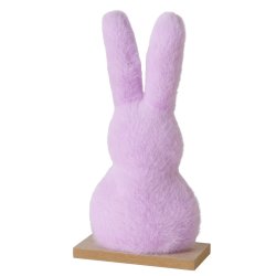 Kanin figur plys MDF/Polyester B:7 H:21,30 cm Lysegr�n, Lyser�d, Lilla, Gul