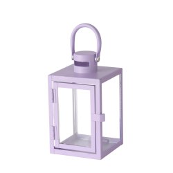 Lanterne lilla Jernpulverlakeret Lille: 11x17,5 cm/Stor: 14x23,5 cm