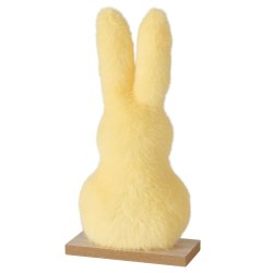 Kanin figur plys MDF/Polyester B:7 H:21,30 cm Lysegr�n, Lyser�d, Lilla, Gul