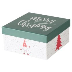 sker m/julemotiv Grn/Hvid Papir/Pap - Flere Strrelser