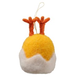 H�ngende fugleunge figur (leveres assorteret) Jern, polystyrenskum, uld H:9,5 D:6 cm